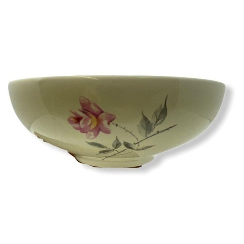 Universal Ballerina China Bowl Pink Rose Floral Cream Vintage Kitchenware MCM
